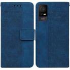 For TCL 408 Geometric Embossed Leather Phone Case(Blue) - 1