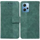 For Xiaomi Redmi Note 12 4G Global Geometric Embossed Leather Phone Case(Green) - 1