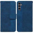 For Samsung Galaxy A24 4G Geometric Embossed Leather Phone Case(Blue) - 1