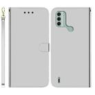 For Nokia C31 Imitated Mirror Surface Leather Phone Case(Silver) - 1