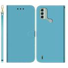 For Nokia C31 Imitated Mirror Surface Leather Phone Case(Blue) - 1