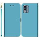For Nokia X30 Imitated Mirror Surface Leather Phone Case(Blue) - 1