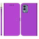 For Nokia X30 Imitated Mirror Surface Leather Phone Case(Purple) - 1
