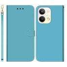 For OPPO Reno9 Pro Imitated Mirror Surface Leather Phone Case(Blue) - 1