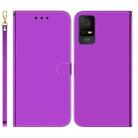 For TCL 408 Imitated Mirror Surface Leather Phone Case(Purple) - 1