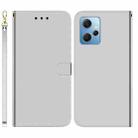 For Xiaomi Redmi Note 12 4G Global Imitated Mirror Surface Leather Phone Case(Silver) - 1