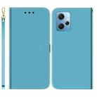 For Xiaomi Redmi Note 12 4G Global Imitated Mirror Surface Leather Phone Case(Blue) - 1