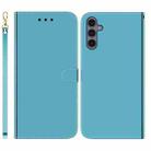 For Samsung Galaxy A24 4G Imitated Mirror Surface Leather Phone Case(Blue) - 1