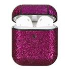 For Airpods 1 / 2 Glitter Series TPU Earphone Protective Case with Hook(Purple) - 1