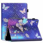 For iPad mini 5/4/3/2/1 Coloured Drawing Stitching Smart Leather Tablet Case(Butterfly) - 1