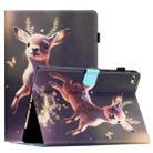 For iPad mini 5/4/3/2/1 Coloured Drawing Stitching Smart Leather Tablet Case(Deer) - 1