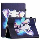 For iPad mini 5/4/3/2/1 Coloured Drawing Stitching Smart Leather Tablet Case(Elephant) - 1