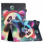 For Samsung Galaxy Tab A7 10.4 2020 T500/T505 Coloured Drawing Stitching Smart Leather Tablet Case(Panda) - 1