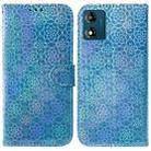 For Motorola Moto E13 Colorful Magnetic Buckle Leather Phone Case(Blue) - 1