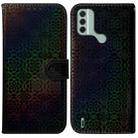 For Nokia C31 Colorful Magnetic Buckle Leather Phone Case(Black) - 1