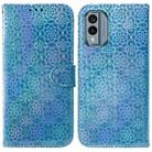 For Nokia X30 Colorful Magnetic Buckle Leather Phone Case(Blue) - 1