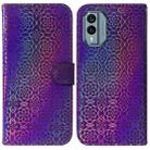 For Nokia X30 Colorful Magnetic Buckle Leather Phone Case(Purple) - 1