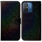 For Xiaomi Redmi 12C / 11A Colorful Magnetic Buckle Leather Phone Case(Black) - 1