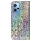 For Xiaomi Redmi Note 12 4G Global Colorful Magnetic Buckle Leather Phone Case(Silver) - 3