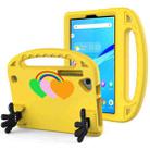 For Lenovo Tab M8 4th Gen Love Small Palm Holder EVA Tablet Case(Yellow) - 1
