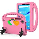 For Lenovo Tab M8 4th Gen Love Small Palm Holder EVA Tablet Case(Pink) - 1