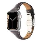 Small Waist Butterfly Buckle Watch Band For Apple Watch Ultra 49mm / Series 8&7 45mm / SE 2&6&SE&5&4 44mm / 3&2&1 42mm(Coffee) - 1