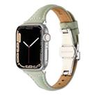 Small Waist Butterfly Buckle Watch Band For Apple Watch Series 8&7 41mm / SE 2&6&SE&5&4 40mm / 3&2&1 38mm(Green) - 1