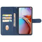 For Motorola Edge 40 Leather Phone Case(Blue) - 3