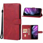 For Realme V30 Leather Phone Case(Red) - 1