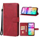 For UMIDIGI C2 Leather Phone Case(Red) - 1