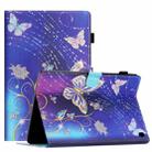 For Amazon Fire 7 2022 Coloured Drawing Stitching Smart Leather Tablet Case(Butterfly) - 1