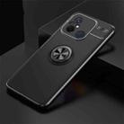 For Xiaomi Redmi 12C Metal Ring Holder 360 Degree Rotating TPU Phone Case(Black) - 1