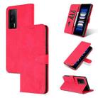 For Xiaomi Redmi K60 Pro / K60 AZNS Skin Feel Calf Texture Flip Leather Phone Case(Red) - 1
