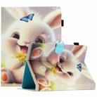 For 10 inch Coloured Drawing Stitching Leather Tablet Case(Rabbit) - 1
