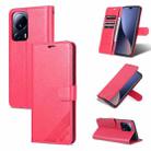 For Xiaomi 13 Lite AZNS Sheepskin Texture Flip Leather Phone Case(Red) - 1