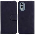 For Nokia X30 Skin Feel Pure Color Flip Leather Phone Case(Black) - 1