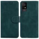 For TCL 408 Skin Feel Pure Color Flip Leather Phone Case(Green) - 1