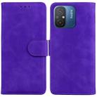 For Xiaomi Redmi 12C / 11A Skin Feel Pure Color Flip Leather Phone Case(Purple) - 1