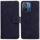 For Xiaomi Redmi 12C / 11A Skin Feel Pure Color Flip Leather Phone Case(Black) - 1