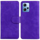 For Xiaomi Redmi Note 12 4G Global Skin Feel Pure Color Flip Leather Phone Case(Purple) - 1