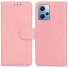 For Xiaomi Redmi Note 12 4G Global Skin Feel Pure Color Flip Leather Phone Case(Pink) - 1