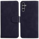 For Samsung Galaxy A24 4G Skin Feel Pure Color Flip Leather Phone Case(Black) - 1