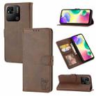 For Xiaomi 13 Pro Embossed Happy Cat Pattern Flip Leather Phone Case(Brown) - 1