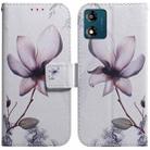 For Motorola Moto E13 Coloured Drawing Flip Leather Phone Case(Magnolia) - 1