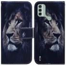 For Nokia C31 Coloured Drawing Flip Leather Phone Case(Lion) - 1