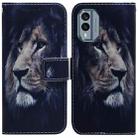 For Nokia X30 Coloured Drawing Flip Leather Phone Case(Lion) - 1