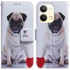 For OPPO Reno9 Pro Coloured Drawing Flip Leather Phone Case(Pug) - 1