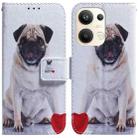 For OPPO Reno9 Pro+ Coloured Drawing Flip Leather Phone Case(Pug) - 1