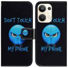 For OPPO Reno9 Pro+ Coloured Drawing Flip Leather Phone Case(Anger) - 1