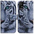 For TCL 408 Coloured Drawing Flip Leather Phone Case(Tiger) - 1